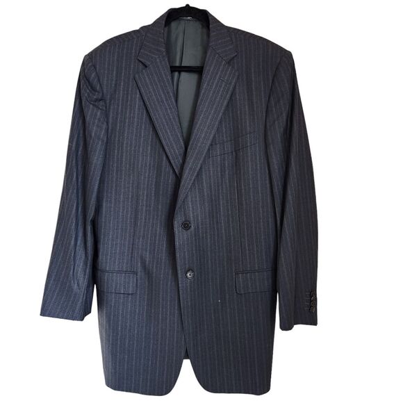 Ermenegildo Zegna 15 Milmil‎ 15 Gray Dual Vent Sport Coat Blazer US 46L EU 56L